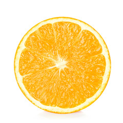 Fresh orange isolated on white background