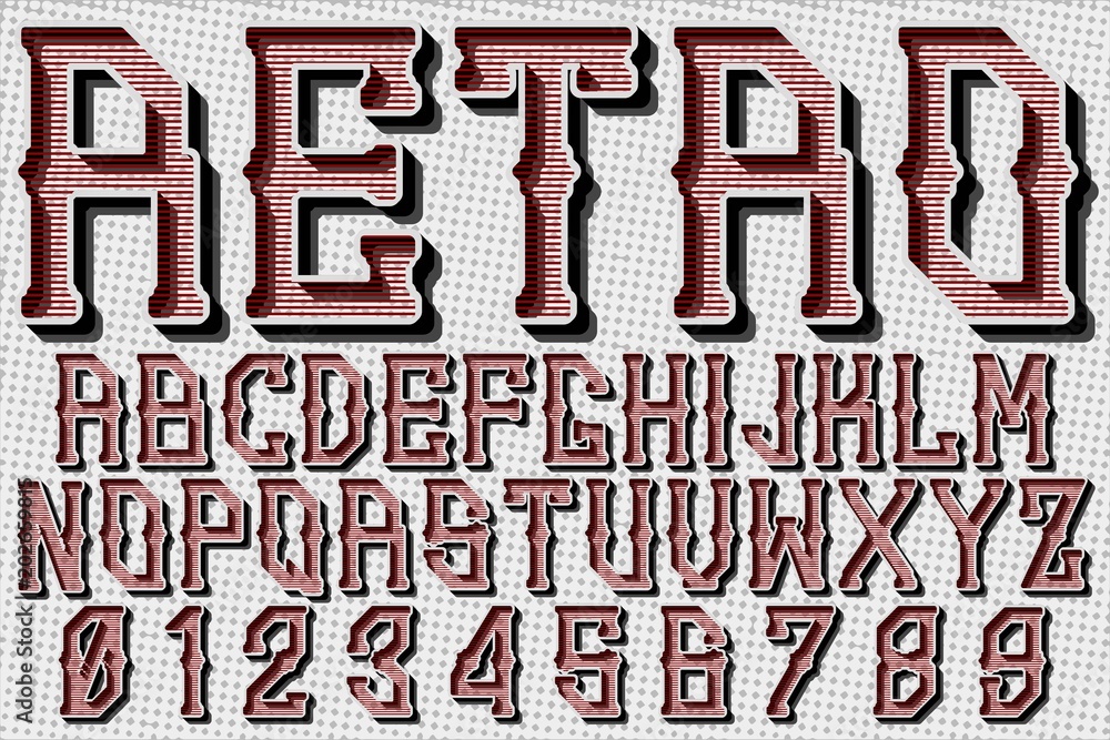 Poster font. alphabet. script. typeface. label. modern typeface. for labels and different type designs