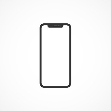 Vector image of mobile phone icon.