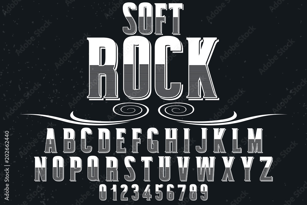 Poster font. alphabet. script. typeface. label. modern typeface. for labels and different type designs