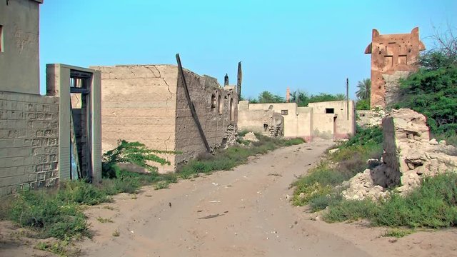 Jazirat al Hamra, ghost town in Ras Al Khaimah, one of the United Arabic Emirates.