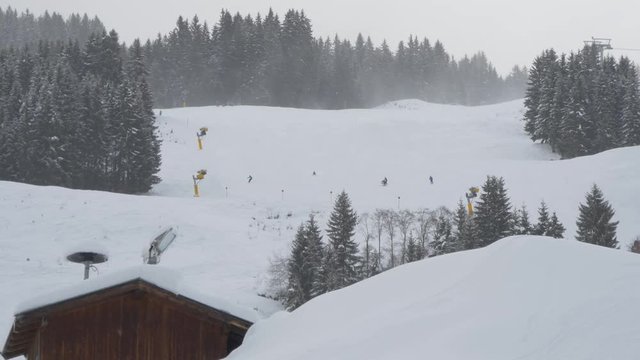 Ski slope during winter
