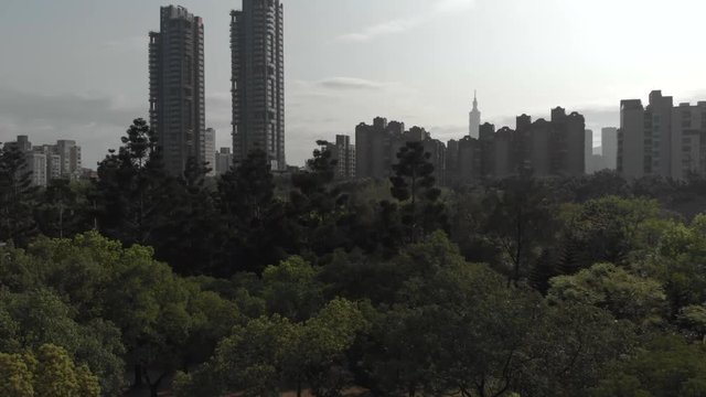 Aerial view of City of Taipei, Taiwan