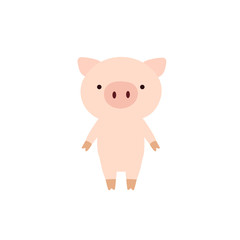 Obraz na płótnie Canvas Vector cartoon pig