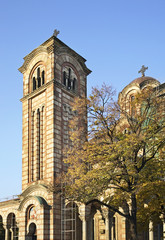 Fototapeta na wymiar Church of St. Mark in Belgrade. Serbia