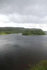Blick von Schloss Kilchurn am Loch Awe in die Higlands von Schottland