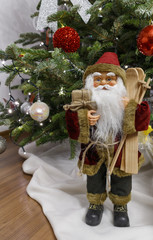 Santa Claus with gift on Christmas