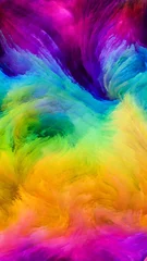 Crédence de cuisine en verre imprimé Mélange de couleurs Élégance de la peinture colorée