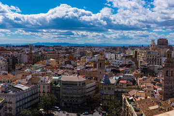 Blick auf Valencia mit Plaza de la Reina