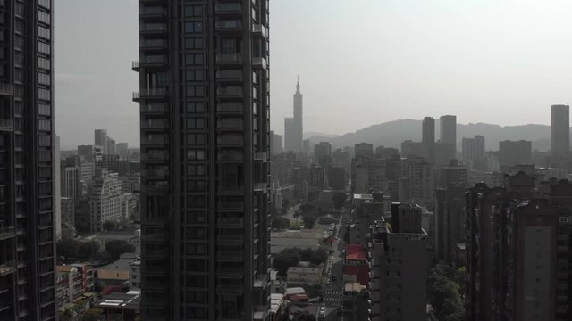 Aerial view of City of Taipei, Taiwan