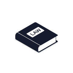 Law book icon. Vector isometric Legal judge book. Judgment concept