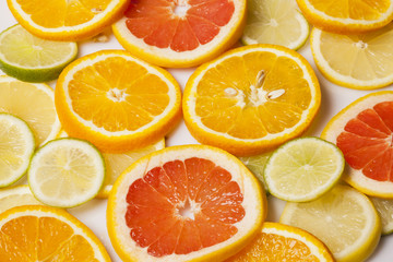 orange grapefruit lemon lime ice fresh