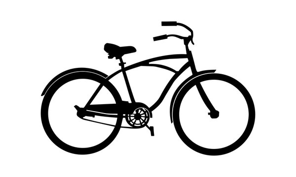 hybrid bike silhouette image