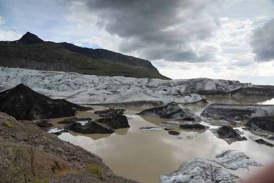 Gletschersee am svinafellsjökull, Island