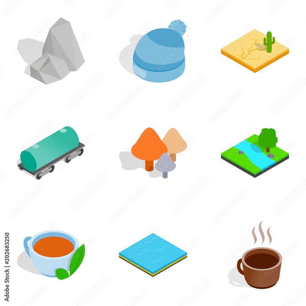 Poster pass the winter icons set. isometric set of 9 pass the winter vector icons for web isolated on white