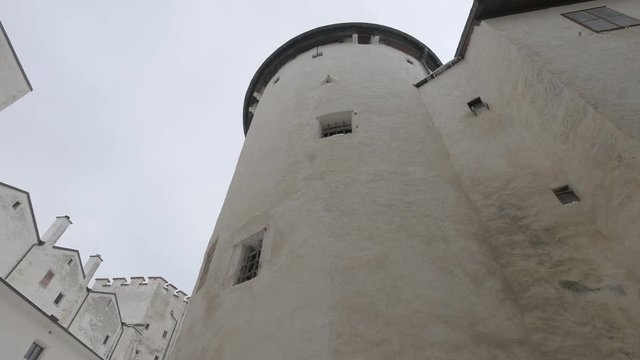 Low angle of the Hohensalzburg Fortress 