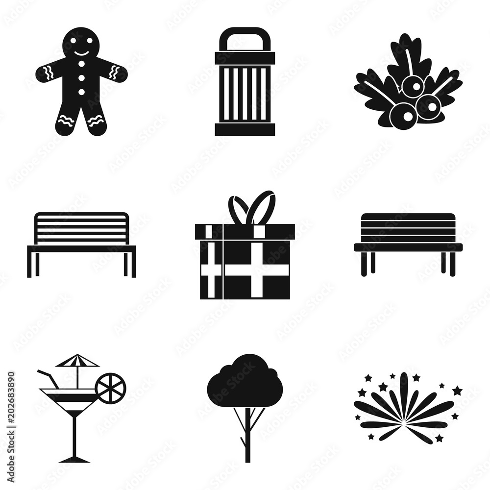 Poster bitter cold icons set. simple set of 9 bitter cold vector icons for web isolated on white background