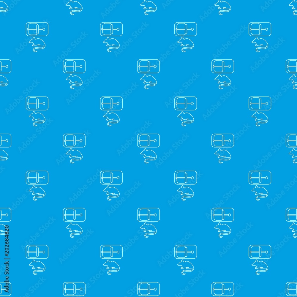 Poster mousetrap pattern vector seamless blue repeat for any use