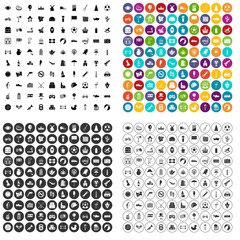 100 ball icons set vector in 4 variant for any web design isolated on white