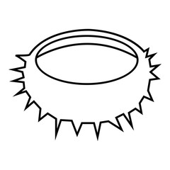 Seaurchin icon. Outline illustration of seaurchin vector icon for web