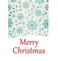 Merry christmas against snowflake pattern