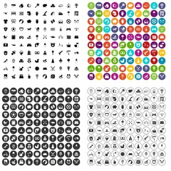 100 nursery icons set vector in 4 variant for any web design isolated on white