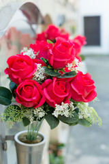 Flowers in a cemetery