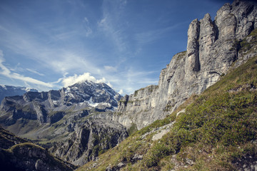 Fototapeta na wymiar Braunwald. Swiss alps. 