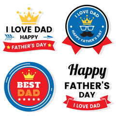 father day Birthday Vector Logo for banner