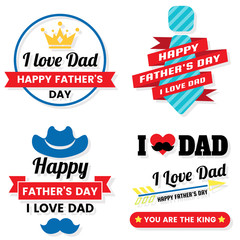father day Birthday Vector Logo for banner