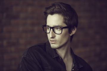 Fototapeta premium man in spectacles