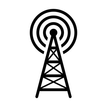 Tour radio antenne Radio Signal Sans Fil Icône Icône' Autocollant