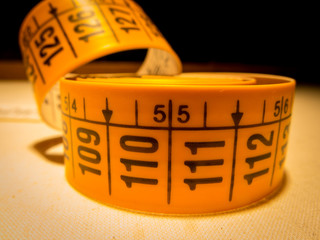 Typical measuring tools used in tailor