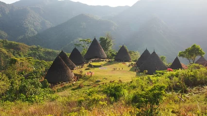 Foto op Plexiglas Indonesië Wae Rebo Village in Flores, Indonesië