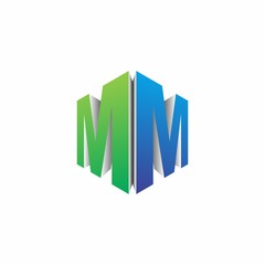 m letter logo design for icon, web, technology, and corporate