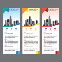 vertical banner design for publication, invitation, business, and illustration 
