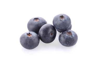 Fresh blueberry isolated on white background closeup