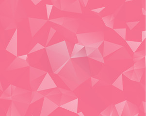 Pink triangle background design. Geometric background in Origami style with gradient.