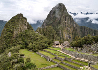 Fototapeta na wymiar The lost Inca city of Machu Picchu, Cuzco, Peru