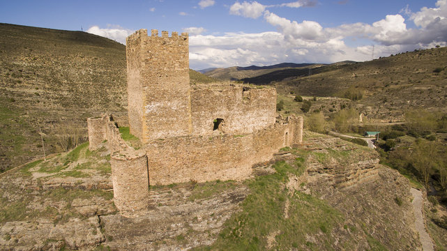 Castle of Magaña in Soria province, Spain