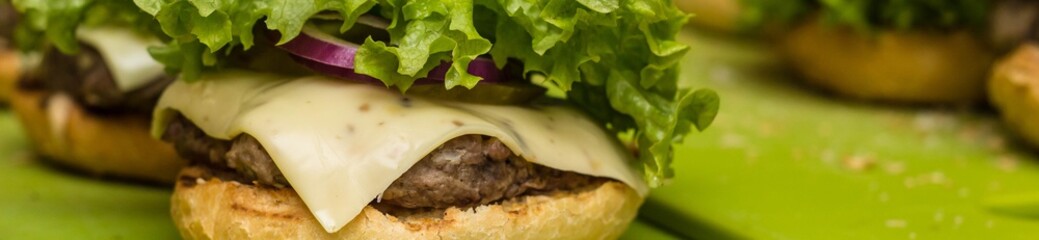 Banner of home made burgers