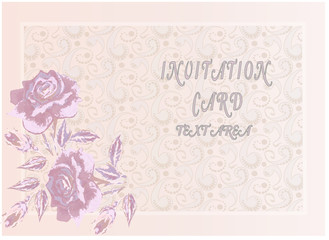 wedding invitation vintage card..