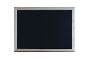 wooden black board isolated on white background.