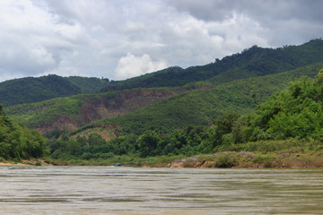 Fototapeta na wymiar idylic landscape in laos
