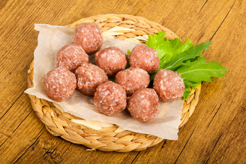 Raw meat balls