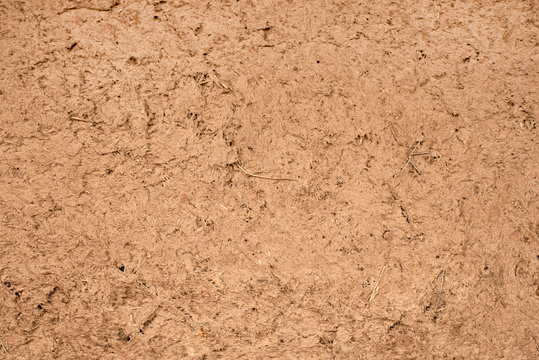 4267328 Background of red clay. The wall is covered with clay.