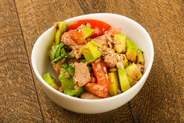 Tuna and avocado salad