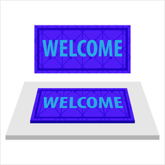 Welcome Carpet, Doormat With Welcome Text Design