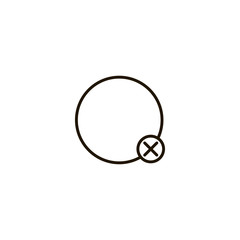 delete cross circle icon. sign design