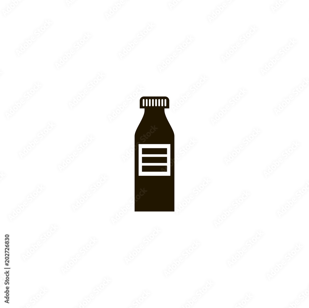 Poster milk bottle icon. sign design